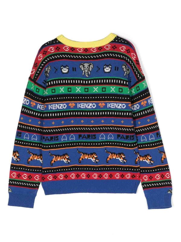 KENZO: crew necks online - Jungle game sweaters