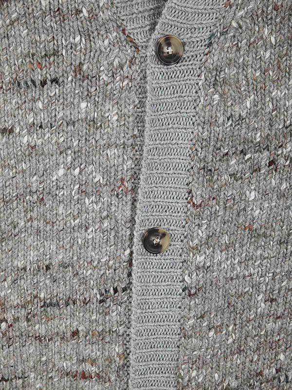 The Best Shops LARDINI: Strickpullover mit Rundhalsausschnitt - Rundhalspullover - Grau