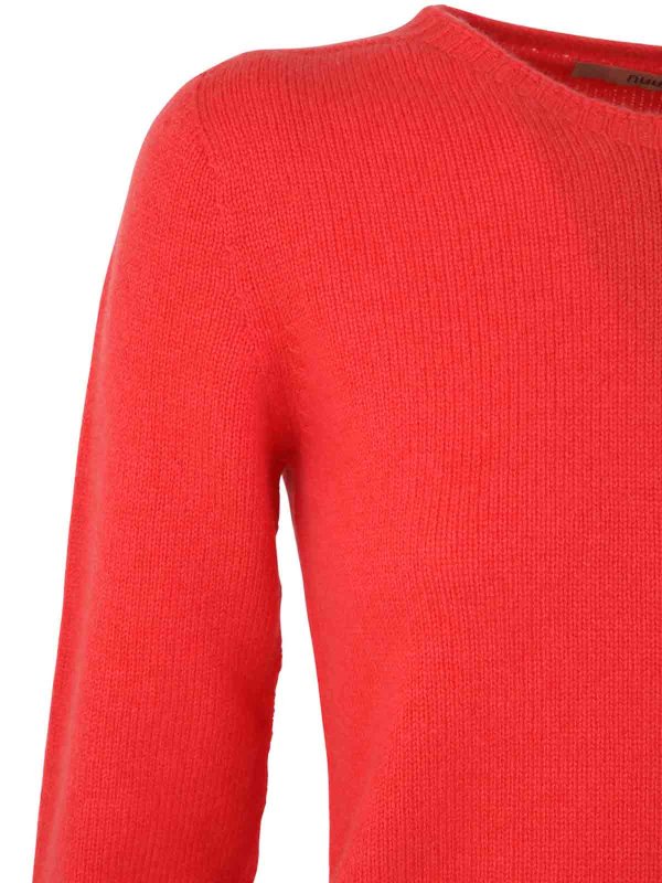 The Best Shops NUUR: Strickpullover mit Rundhalsausschnitt - Rundhalspullover - Rot