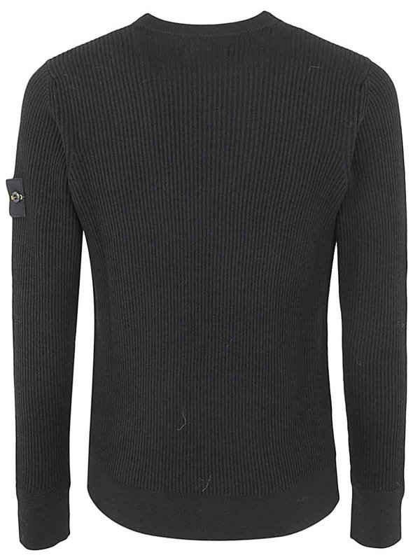 STONE ISLAND: Pull col rond online - Pull Col Rond - Noir