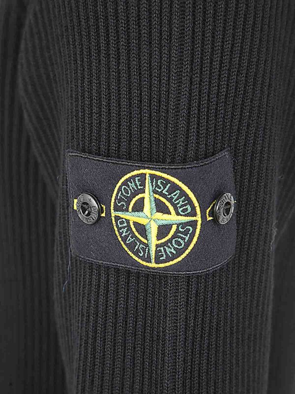 The Best Shops STONE ISLAND: Pull col rond - Pull Col Rond - Noir