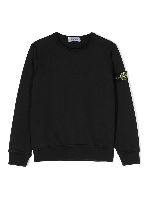 Stone Island Junior: スウェット＆セーター - スウェットシャツ/セーター - 黒