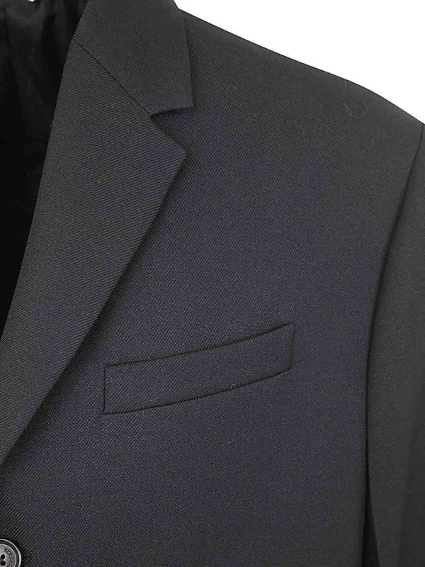The Best Shops VERSACE: short coats - Wool Fabric Peacoat Cape