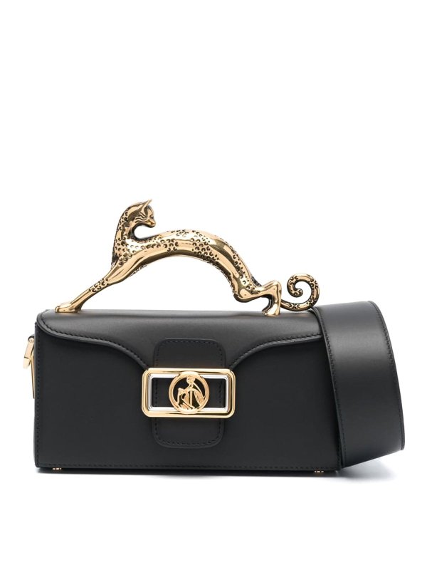LANVIN: cross body bags - Pencil cat nano top handle bag