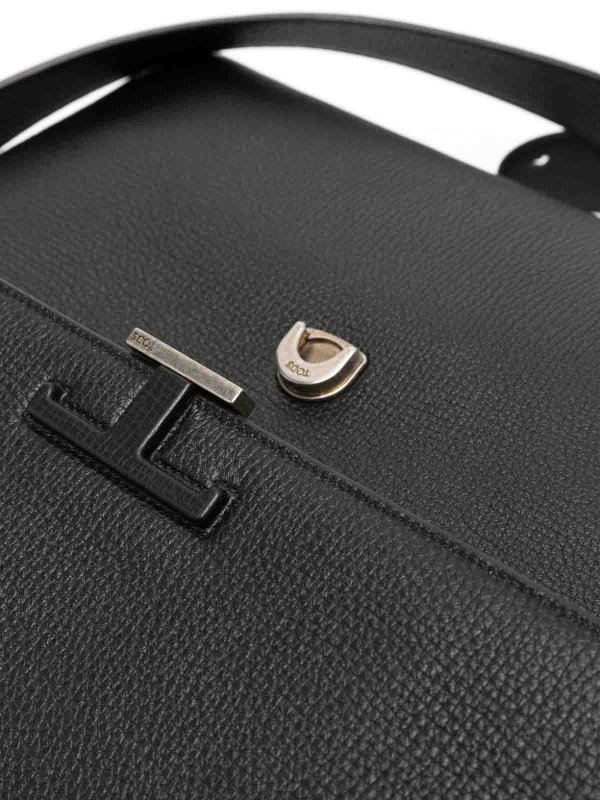 Timeless leather slim briefcase shop online: TOD