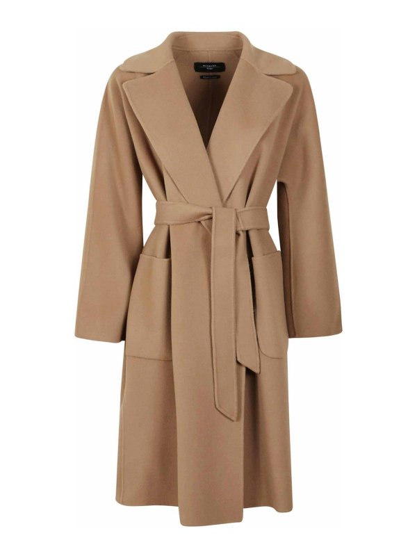 WEEKEND MAX MARA: ショートコート - ショートコート - キャメル