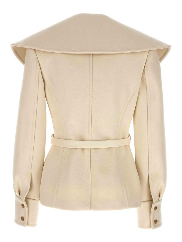 Balmain: Kurze Mäntel online - Kurzer Mantel - Weiß