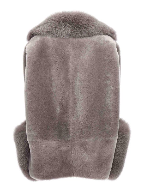 Blancha: Abrigos de borreguito y piel  online - Abrigo De Piel - Gris
