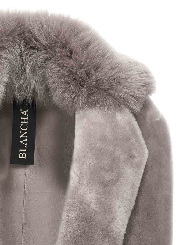 The Best Shops Blancha: Abrigos de borreguito y piel  - Abrigo De Piel - Gris