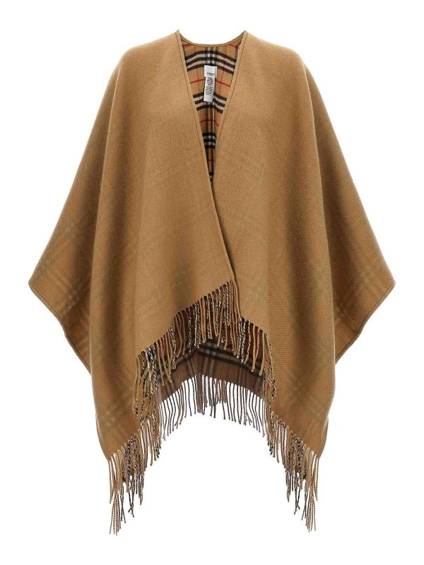 BURBERRY: Capes & Ponchos - Cape - Beige