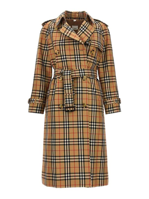 BURBERRY: short coats online - harehope trench coat
