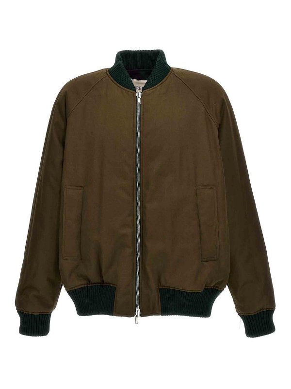 BURBERRY: bombers online - Check reversible bomber jacket