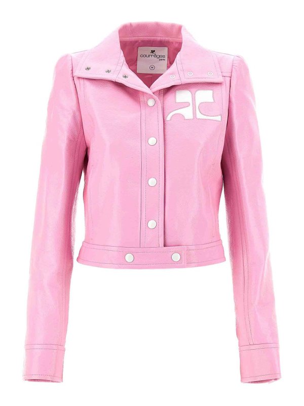 Courreges: blazers - rdition vinyl jacket