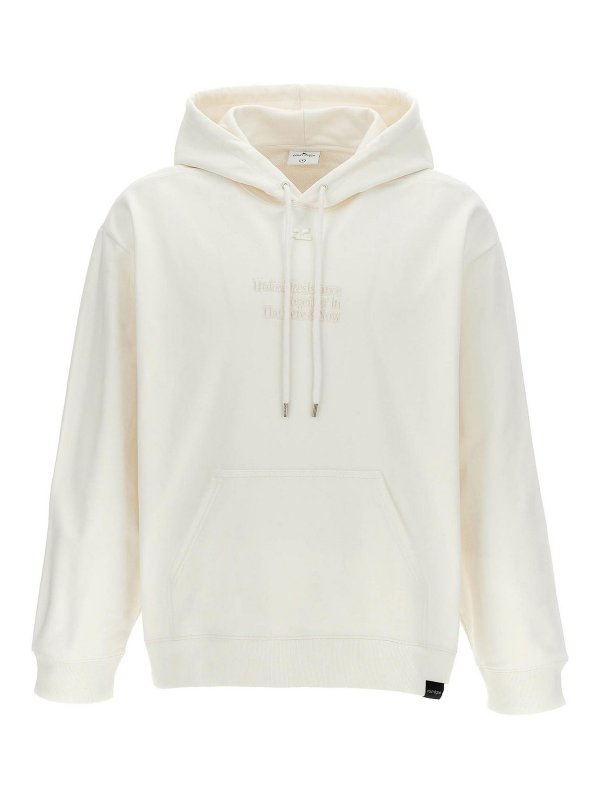 Courreges: Sudaderas y suéteres - Sudadera - Blanco