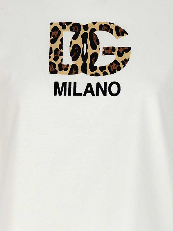 The Best Shops DOLCE & GABBANA: t-shirts - Flocked logo t-shirt