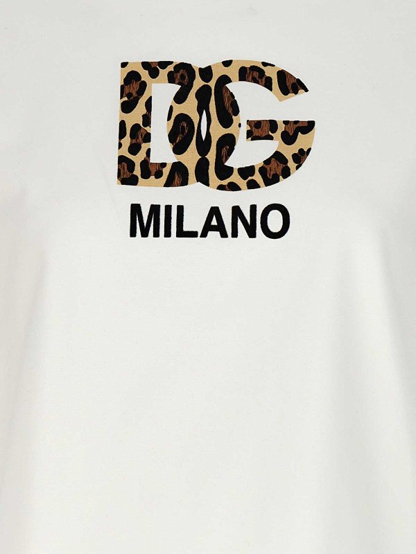 Flocked logo t-shirt shop online: DOLCE & GABBANA