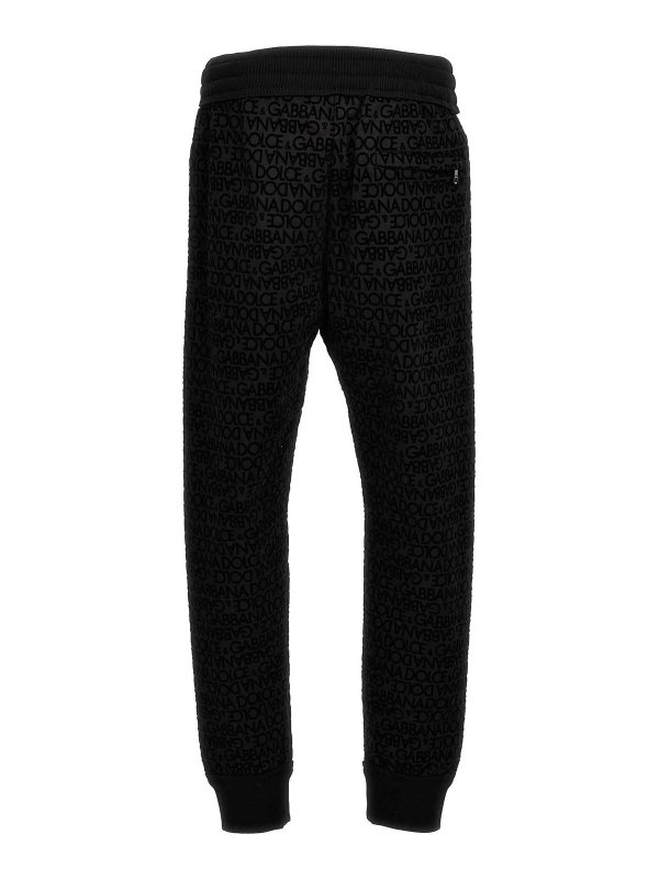 DOLCE & GABBANA: tracksuit bottoms online - Flocked logo joggers
