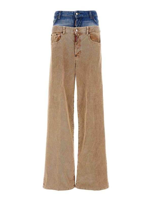 DSQUARED2: Jeans acampanados - Shorts - Beis