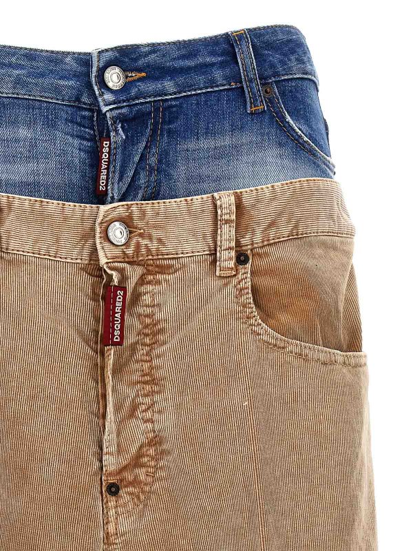 The Best Shops DSQUARED2: Jeans acampanados - Shorts - Beis
