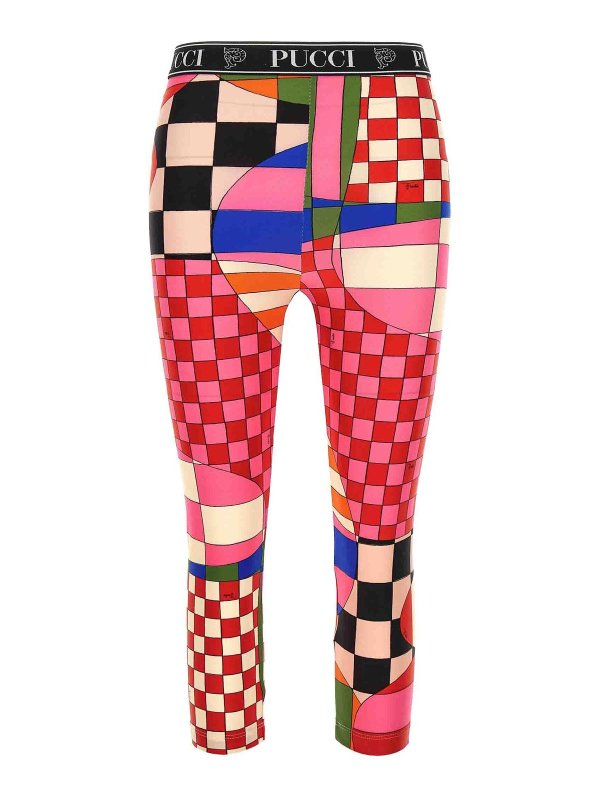 EMILIO PUCCI: leggings - Patterned print leggings