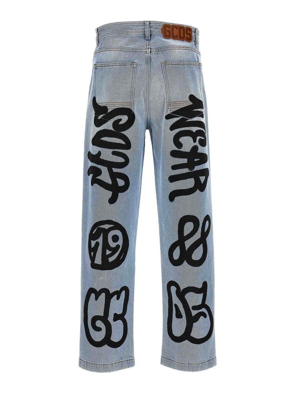 GCDS: jeans bootcut online - Jeans stampati