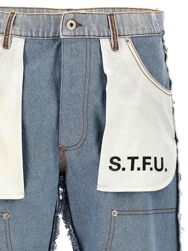 The Best Shops Heron Preston: Bootcut - Bootcut Jeans - Hellblau