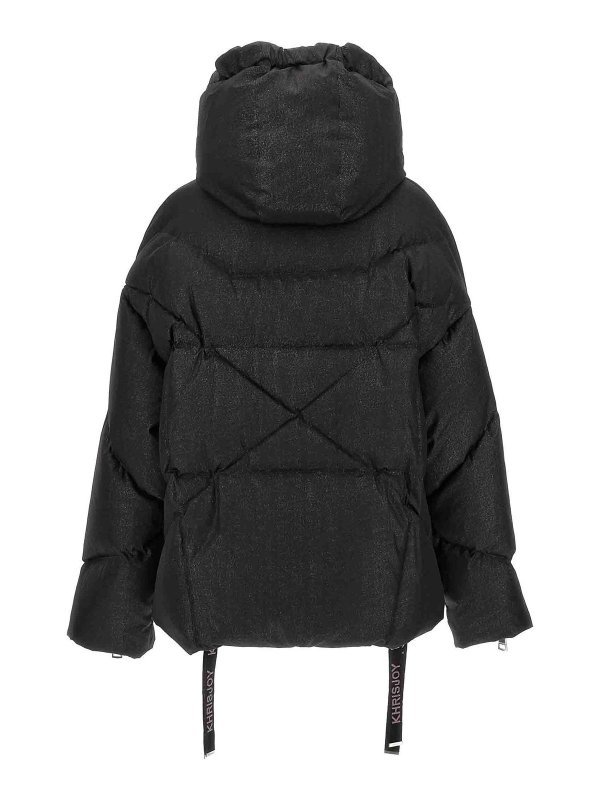 KHRISJOY: padded jackets online - puff khris iconic glitter down jacket