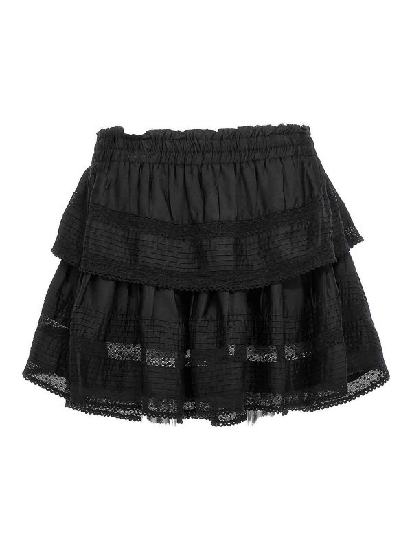 LOVESHACKFANCY: Knielange und Midi Röcke - Midirock - Schwarz