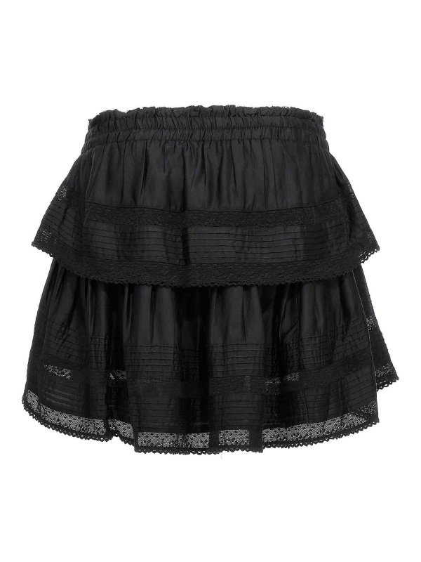 LOVESHACKFANCY: Knielange und Midi Röcke online - Midirock - Schwarz