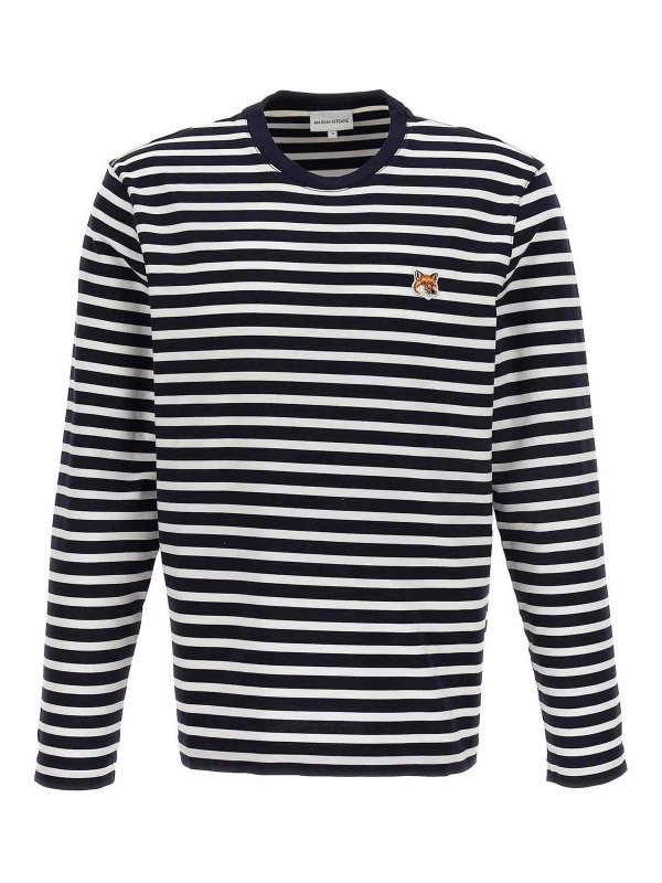 MAISON KITSUNÉ: t-shirt - maglietta con testa di volpe