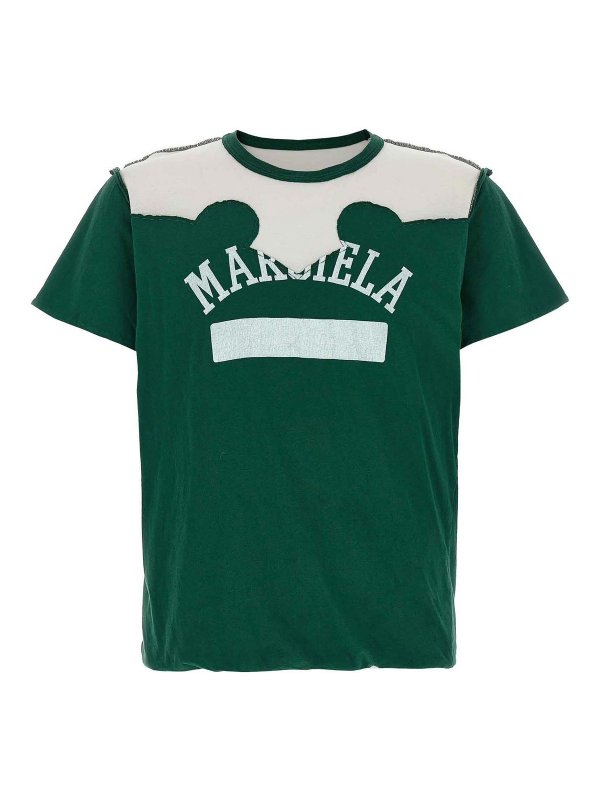 Maison Margiela: t-shirts - western patchwork t-shirt