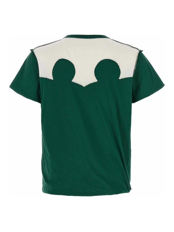 Maison Margiela: t-shirts online - western patchwork t-shirt