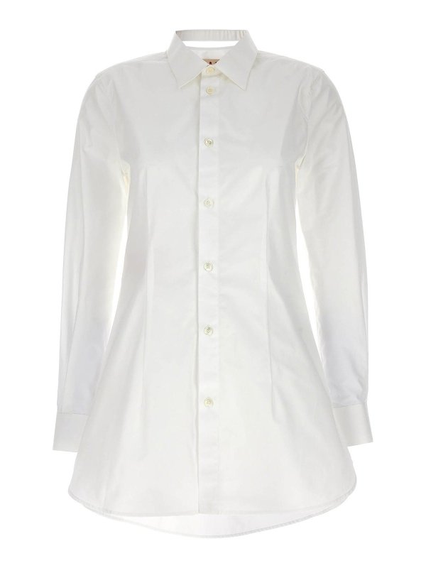Marni: shirts - Cut-out collar shirt
