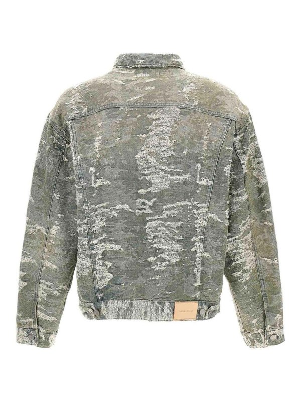 PURPLE BRAND: denim jacket online - Destroyed effect denim jacket