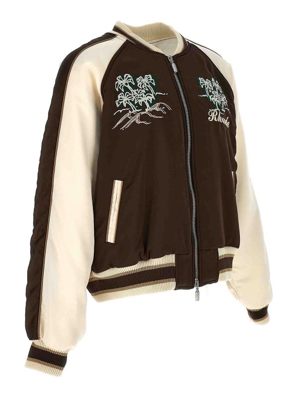 The Best Shops RHUDE: bombers - crepe satin souvenir bomber jacket