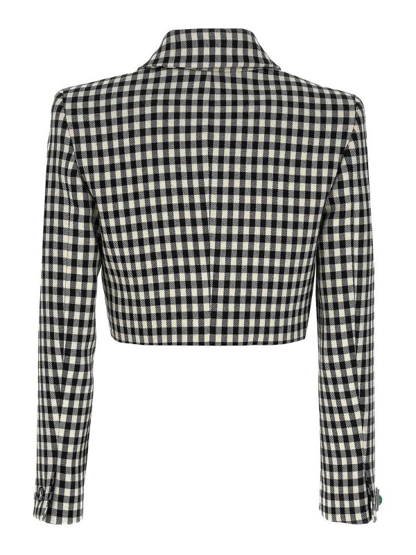 ROBERTO CAVALLI: casual jackets online - Vichy cropped jacket