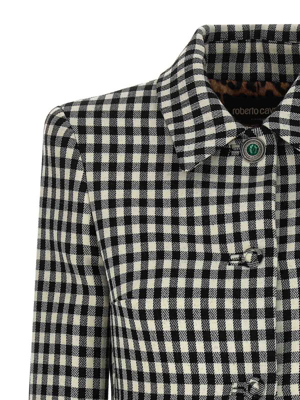 The Best Shops ROBERTO CAVALLI: casual jackets - Vichy cropped jacket