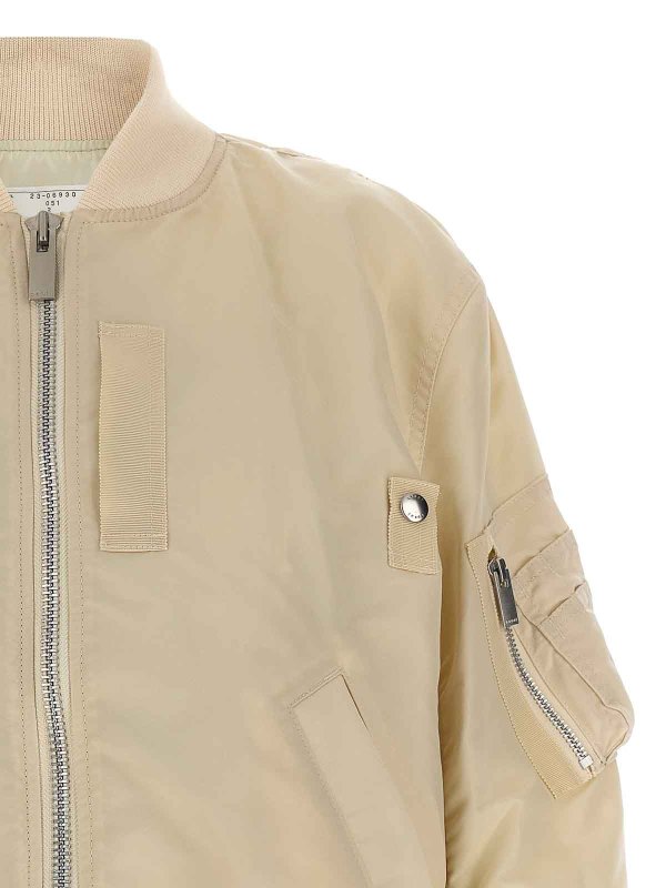 The Best Shops Sacai: blazers - Pleated insert bomber jacket