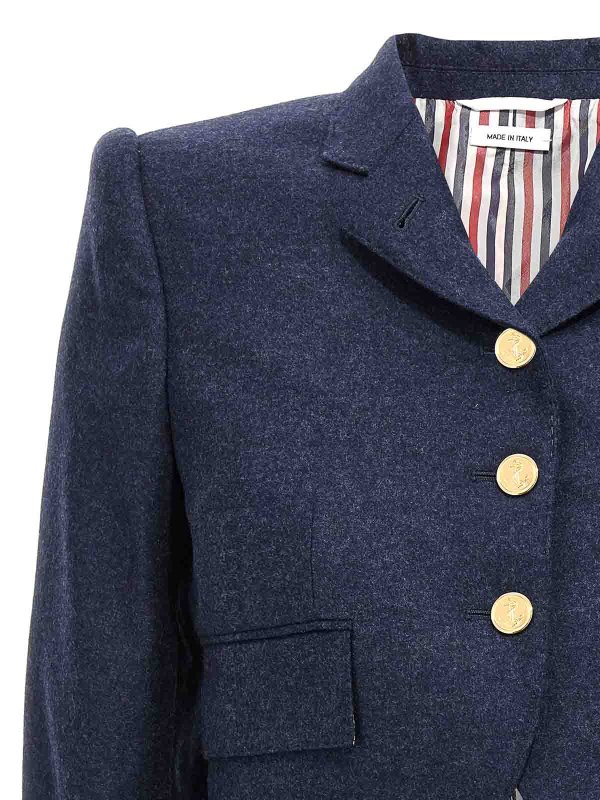 The Best Shops THOM BROWNE: casual jackets - Cropped flannel jacket