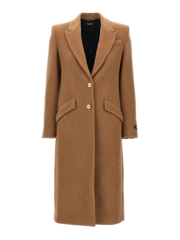 VERSACE: cappotti corti - Cappotto lungo monopetto