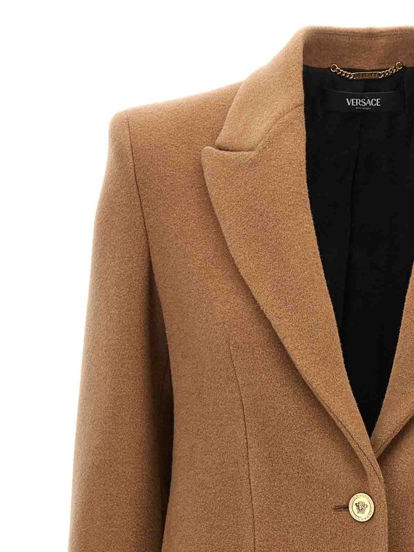 The Best Shops VERSACE: cappotti corti - Cappotto lungo monopetto