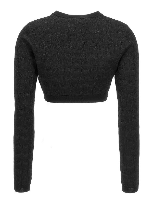 VERSACE: cardigans online - Crocodile-effect cardigan