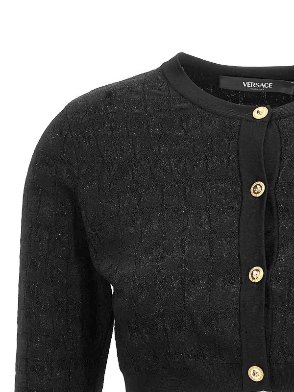 The Best Shops VERSACE: cardigans - Crocodile-effect cardigan