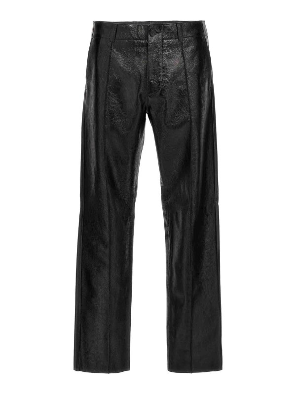 VERSACE: Trousers Shorts - Leather pants