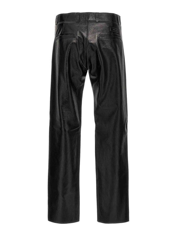 VERSACE: Trousers Shorts online - Leather pants