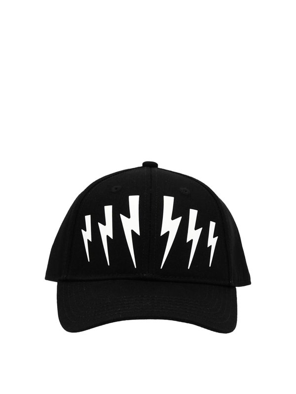 NEIL BARRETT: hats & caps - thunderbolt cap