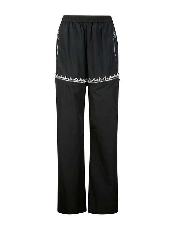 AREA: tracksuit bottoms - Crystal slit track pant
