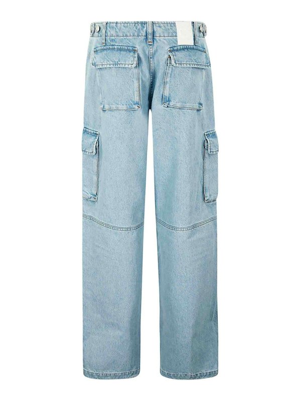 COPERNI: flared jeans online - Denim wide leg cargo pants