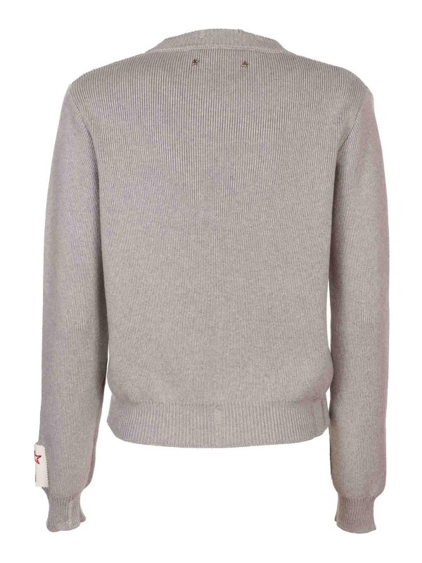 GOLDEN GOOSE: Strickpullover mit Rundhalsausschnitt online - Rundhalspullover - Schwarz