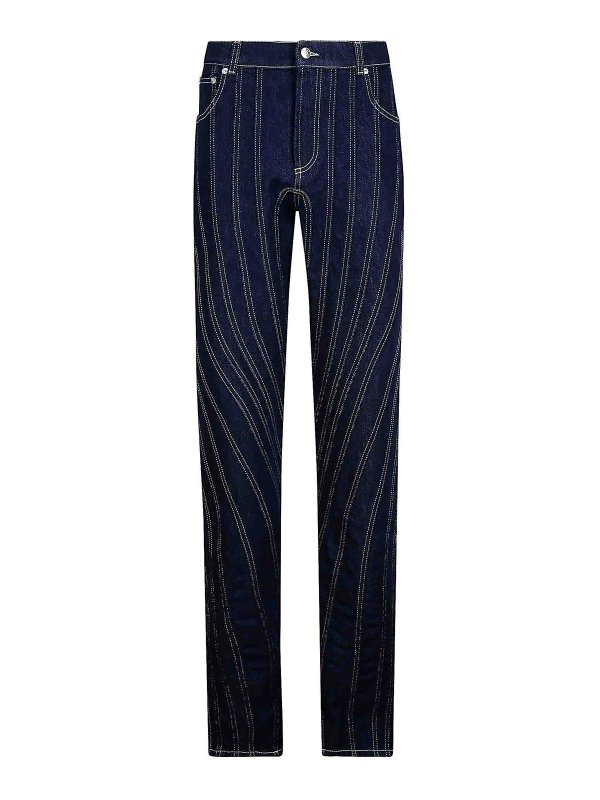 MUGLER: カジュアルトラウザー - カジュアルパンツ - ダークウォッシュ